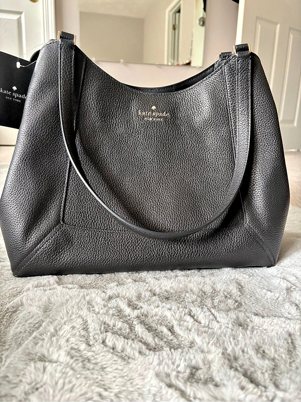 kate spade new york Monet Large Triple Compartment Tote Black